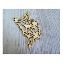 Chien loup 1363 embellissement en bois pour vos créations