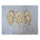 Lot de 3 plumes paon 1324 embellissement en bois pour vos créations