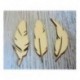 Lot de 3 plumes 1311 embellissement en bois pour vos créations