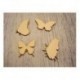 Lot de 4 papillons 1229 embellissement en bois pour vos créations