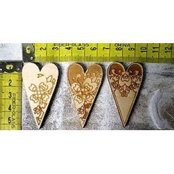 lot de coeur 180 embellissement en bois pour vos créations