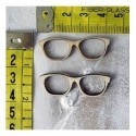 Lot de lunette 427 embellissement en bois pour vos créations